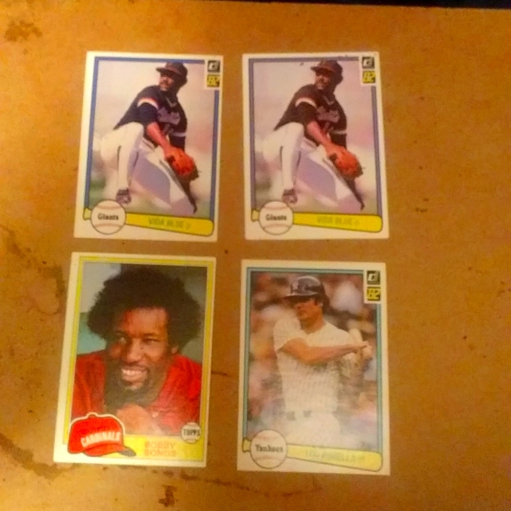 4 Hof baseball cards